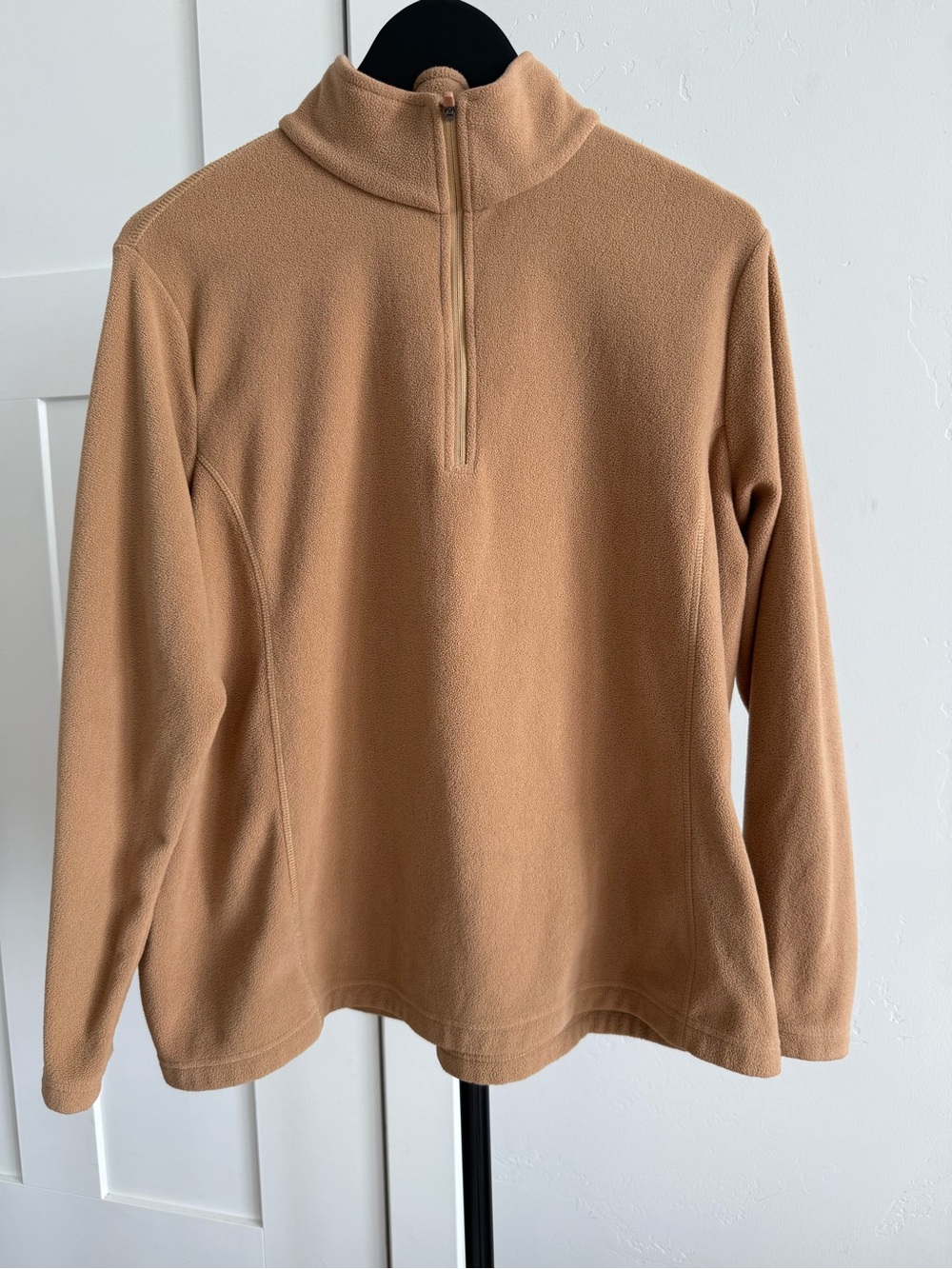 Lands' End Women's Camel Half-Zip Fleece Pullover